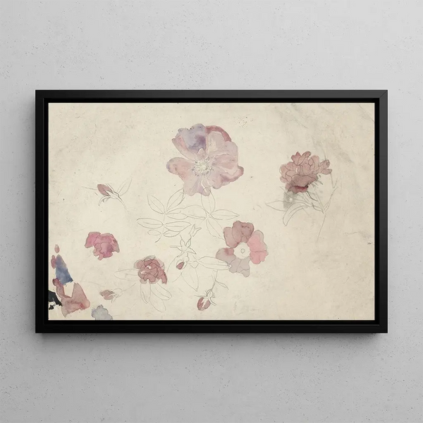 Carel Adolph Lion Cachet - Bloemenstudies in paars en roze.webp
