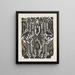 Ontwerp decoratief en schets van de voorgevel van het Koninklijk Paleis in Amsterdam - Carel Adolph Lion Cachet — ingelijst kunstwerk aan de muur