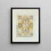 decoratief wandpaneel met vier tweekoppige leeuwen - Carel Adolph Lion Cachet — ingelijst kunstwerk aan de muur