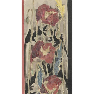 Carel Adolph Lion Cachet - Ontwerp met papavers voor de rand van het wandtapijt Gezicht op de Ponte Vecchio te Florence.webp