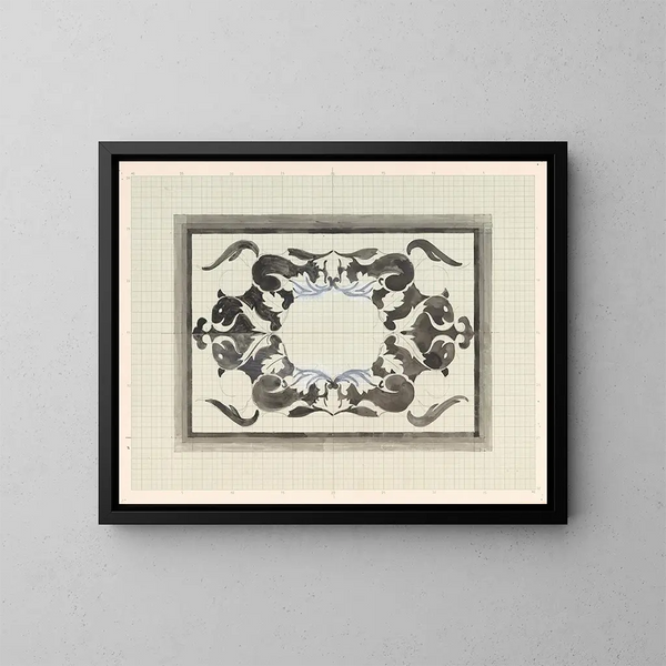 ontwerp voor het ex-libris van Carel Lion Cachet - Carel Adolph Lion Cachet — ingelijst kunstwerk aan de muur