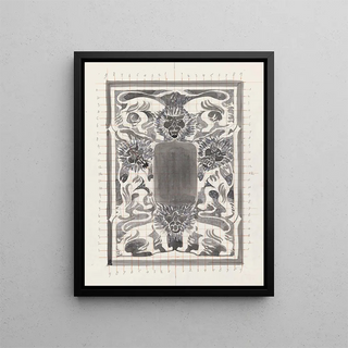 Carel Adolph Lion Cachet - Ornamentaal ontwerp met leeuwen.webp