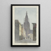 View of street with perspective on the Great Church in Breda - Carel Jacobus Behr — framed artwork on a wall