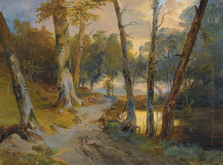 Carl Blechen - Wald Mit Kleinem Weiher.webp