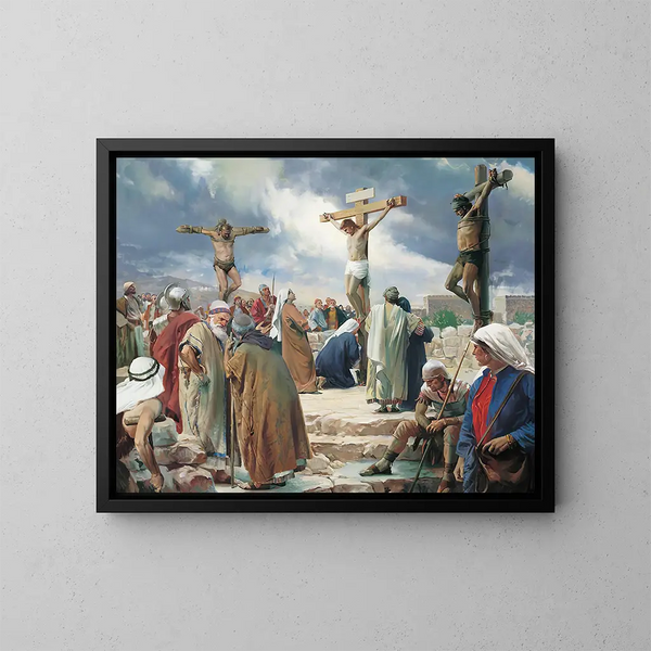 Kruisiging - Carl Bloch — ingelijst kunstwerk aan de muur