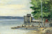 Bathing cabin at Lake Starnberg near Ambach - Carl Bolze — artwork view