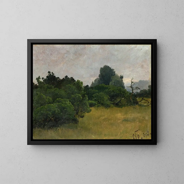 Esquisse de groupe d'arbres - Carl Bolze — ingelijst kunstwerk aan de muur