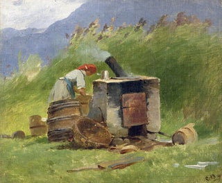 Carl Bolze - Waschkessel im Freien.webp