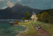 Landschap met een meer in de bergen - Carl Ernst Morgenstern — weergave van het kunstwerk