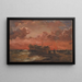 Scheepswrak aan de westkust van Jutland bij zonsondergang - Carl Frederik Sørensen — ingelijst kunstwerk aan de muur