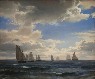Carl Frederik Srensen - Sailing Ships in the Sound south of Kronborg.webp