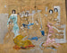 Figuren op een gouden achtergrond - Carl Fredrik Hill — weergave van het kunstwerk