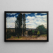 Landscape of the Seine with Poplars - Carl Fredrik Hill — framed artwork on a wall