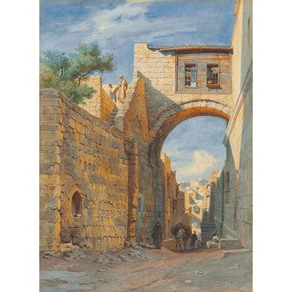 Carl Friedrich Heinrich Werner - Street Scene In Jerusalem.webp