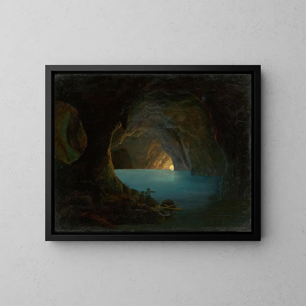 De Blauwe Grot bij Capri - Carl Friedrich Seiffert — ingelijst kunstwerk aan de muur