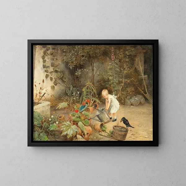 Le Petit Jardinier - Carl Fröschl — ingelijst kunstwerk aan de muur