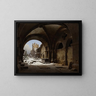 Carl Georg Adolph Hasenpflug - Church Ruin in Winter.webp