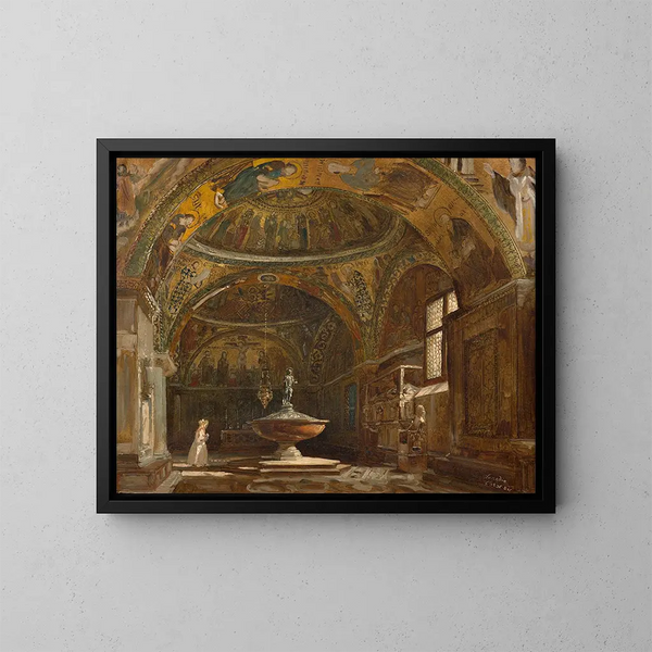 van het Baptisterium van de Basiliek van San Marco - Carl Georg Anton Graeb — ingelijst kunstwerk aan de muur