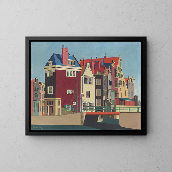 Rokin in Amsterdam - Carl Grossberg — ingelijst kunstwerk aan de muur