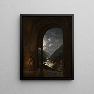 Carl Gustaf Plagemann - Moonlit Rapids.webp