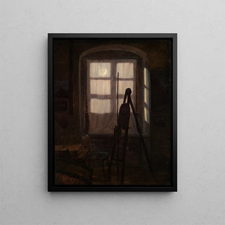 Carl Gustav Carus - Malerstube im Mondschein.webp