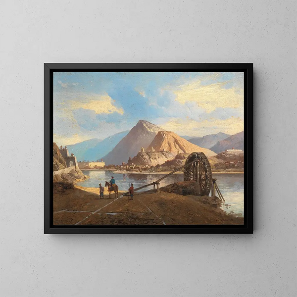 Zuid-Azië scène - Carl Hasch — ingelijst kunstwerk aan de muur