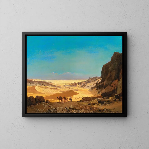 De Libiëaanse woestijn - Carl Hasch — ingelijst kunstwerk aan de muur