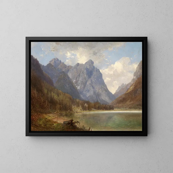 Lac de Toblach - Carl Hasch — ingelijst kunstwerk aan de muur