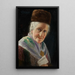 Reproductie van het schilderij portret van een oude dame met een bont hoedje - Carl Heuser