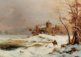 Carl Hilgers - Riders in a vast winter landscape.webp