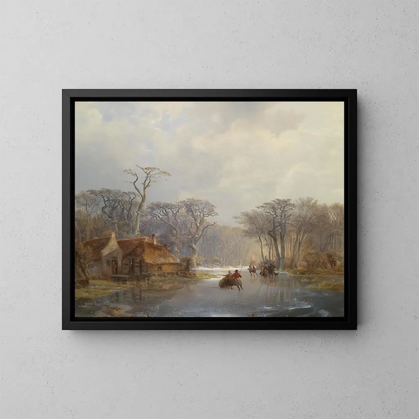 Winter in ontbinding - Carl Hilgers — ingelijst kunstwerk aan de muur