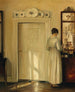Vrouw die thee drinkt - Carl Holse — weergave van het kunstwerk