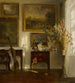 Reproductie van het schilderij binnenkant met cello - Carl Holse