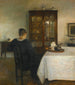 De vrouw van de kunstenaar in een interieur - Carl Holse — weergave van het kunstwerk