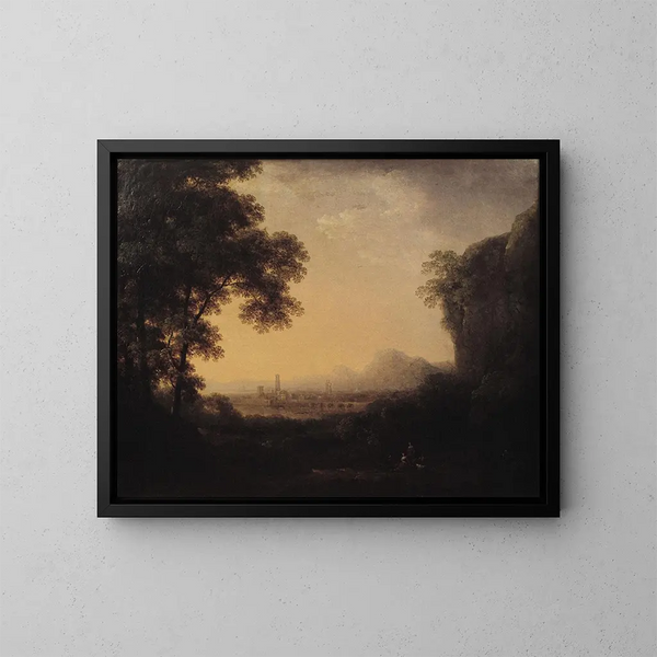 Landschap romantisch - Carl Johan Fahlcrantz — ingelijst kunstwerk aan de muur