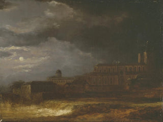 Carl Johan Fahlcrantz - View of Uppsala Landscape by Moonlight.webp