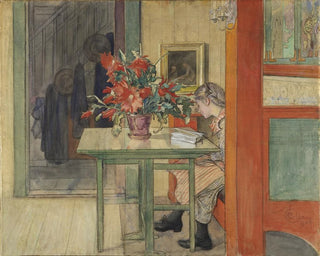 Carl Larsson - Lisbeth Reading.webp