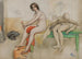 Le Modèle et les mannequins - Carl Larsson — weergave van het kunstwerk