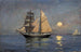Atmosphère nocturne en mer, pleine lune - Carl Locher — artwork view