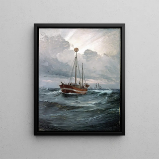 Carl Locher - The lightship at Skagen Reef.webp