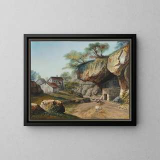 Carl Ludwig Hackert - Limitrophe du Canton de Berne et celui du Pays de Valais prs du Pont de St Maurice.webp