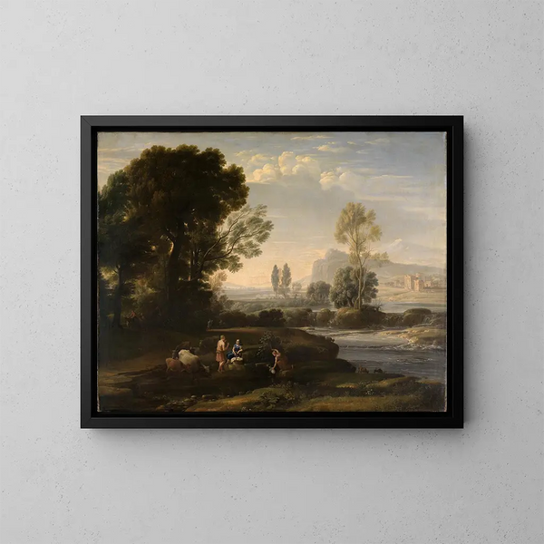 De vlucht naar Egypte - Carl Ludwig Kaaz — ingelijst kunstwerk aan de muur