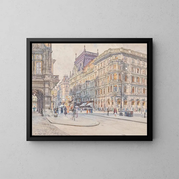 Kärntnertor - Carl Müller — ingelijst kunstwerk aan de muur