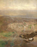 View of Vienna from a height of 3000 m balloon above the Gloriette of Schönbrunn - Carl Moll — artwork view