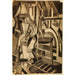 Abstracte zittende figuur - Carl Newman — weergave van het kunstwerk