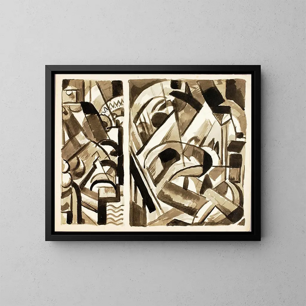 Abstract schilderij III - Carl Newman — ingelijst kunstwerk aan de muur