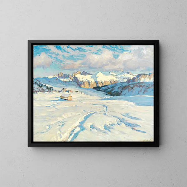 Winterlandschap - Carl O'Lynch de Town — ingelijst kunstwerk aan de muur