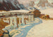 Winter landscape painting with mill - Carl O'Lynch de Town — artwork view