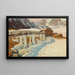 Winter landscape painting with mill - Carl O'Lynch de Town — framed artwork on a wall