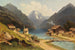 Le Sixenhof aan het Achensee meer in Tirol - Carl Prestele — weergave van het kunstwerk